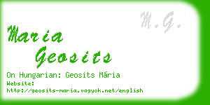 maria geosits business card